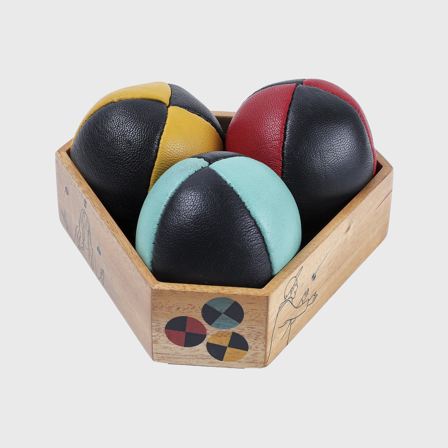 JUGGLING BALL NAPPA SET/3, 2 COLORS