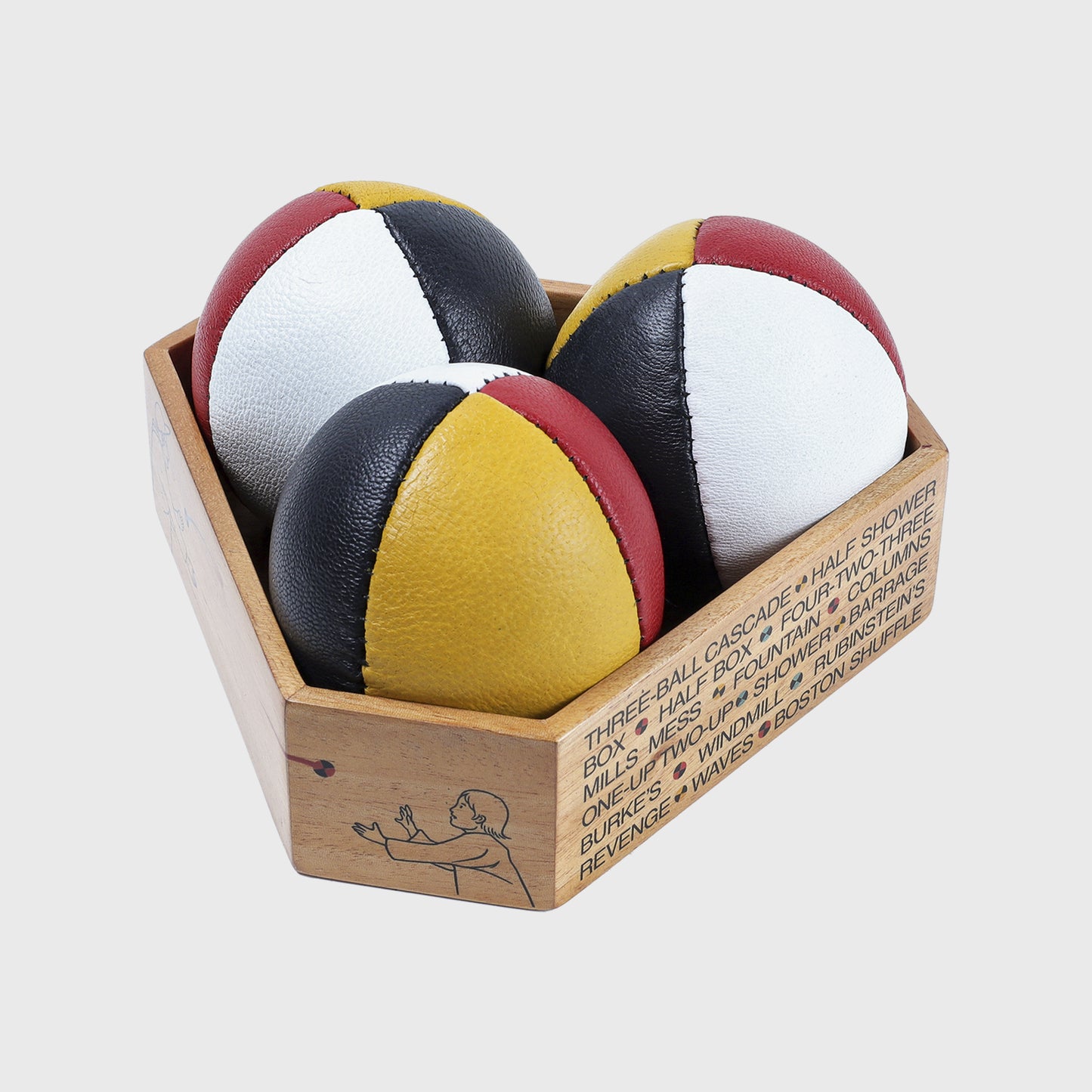 JUGGLING BALL NAPPA SET/3, 4 COLORS