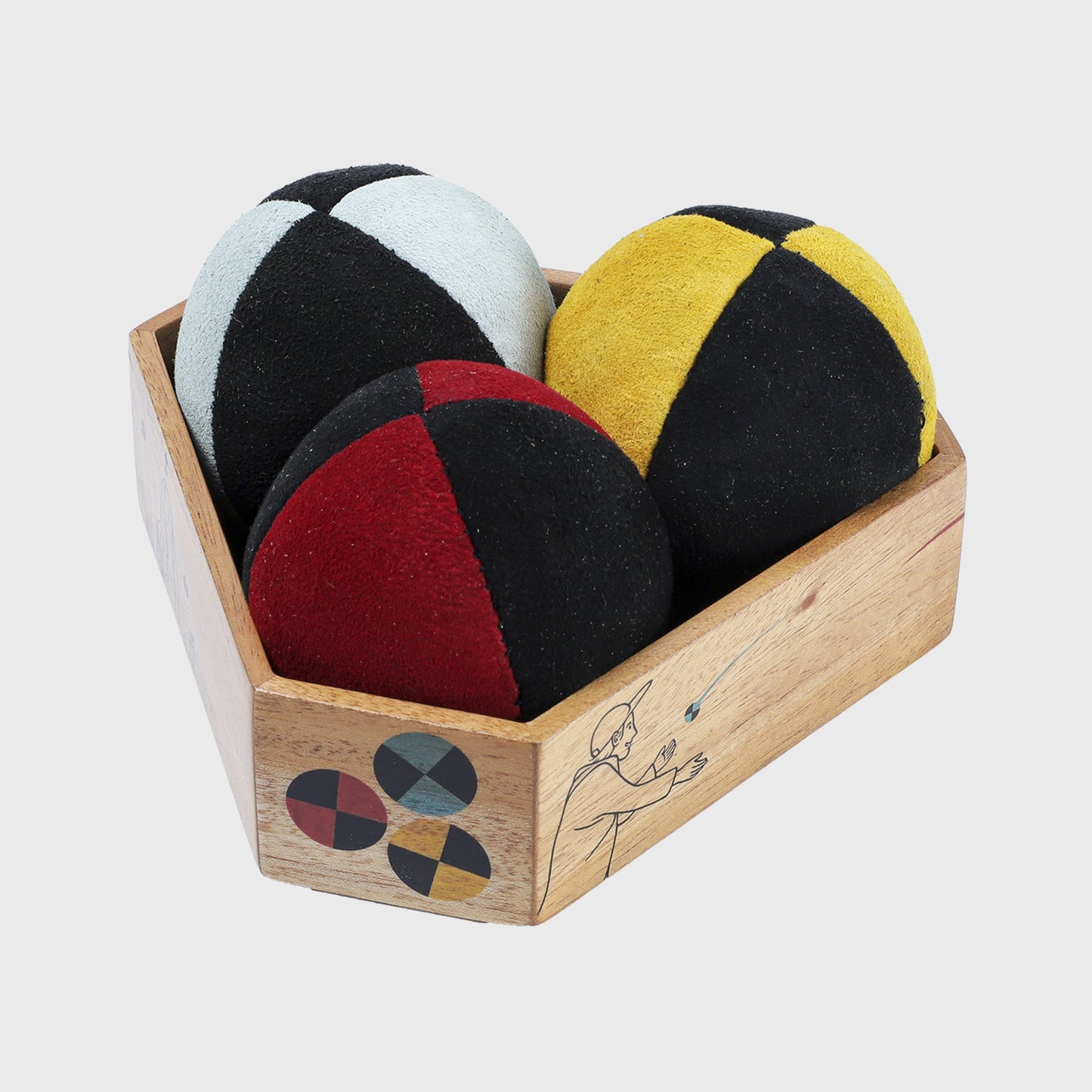 JUGGLING BALL NAPPA SET/3, SUEDE